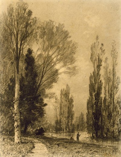 Paesaggio fluviale al tramonto da Maxime Lalanne